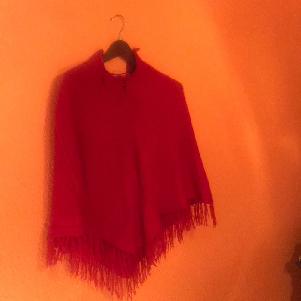 100% alpaca wool poncho
